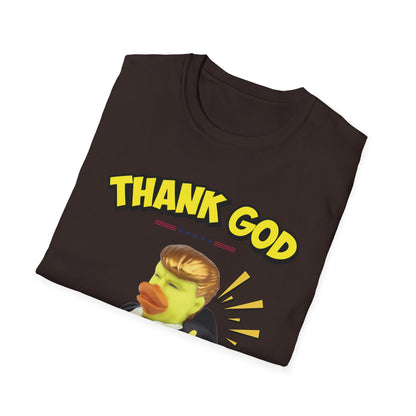 "Thank God He Ducked" Unisex T-Shirt