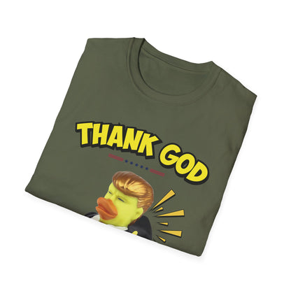 "Thank God He Ducked" Unisex T-Shirt